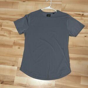 Cuts grey Curve-Hem Shirt - XL